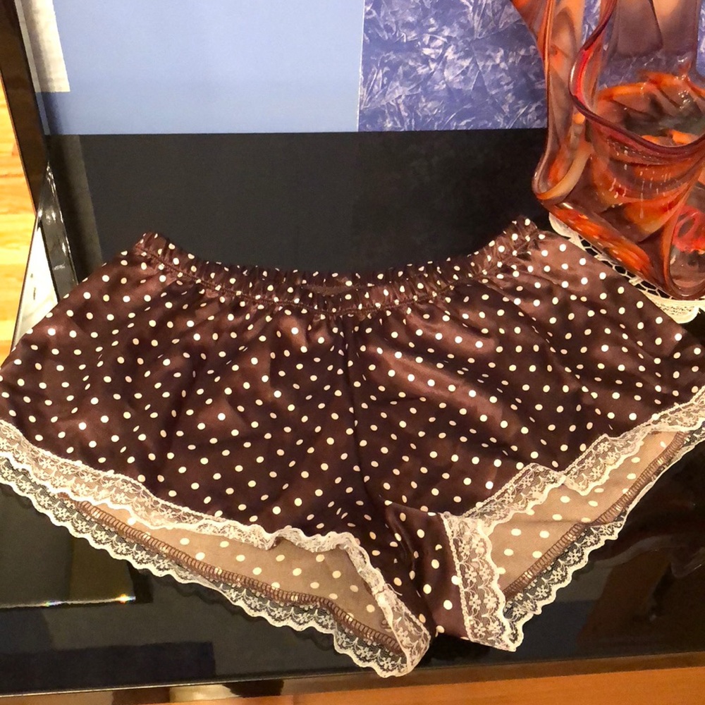 Silk polka dot shorts